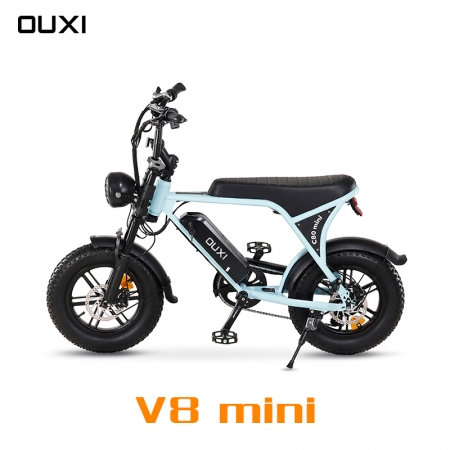OUXI C80 Mini Eu Warehouse Mountain Electrically Bike Bicycle Fat Tire Ebike Cheap 15AH 50KM Range Electric Bikes for Adults